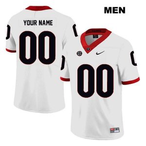 Men's Georgia Bulldogs NCAA #00 Customize Nike Stitched White Legend Authentic College Football Jersey KVW5754BL